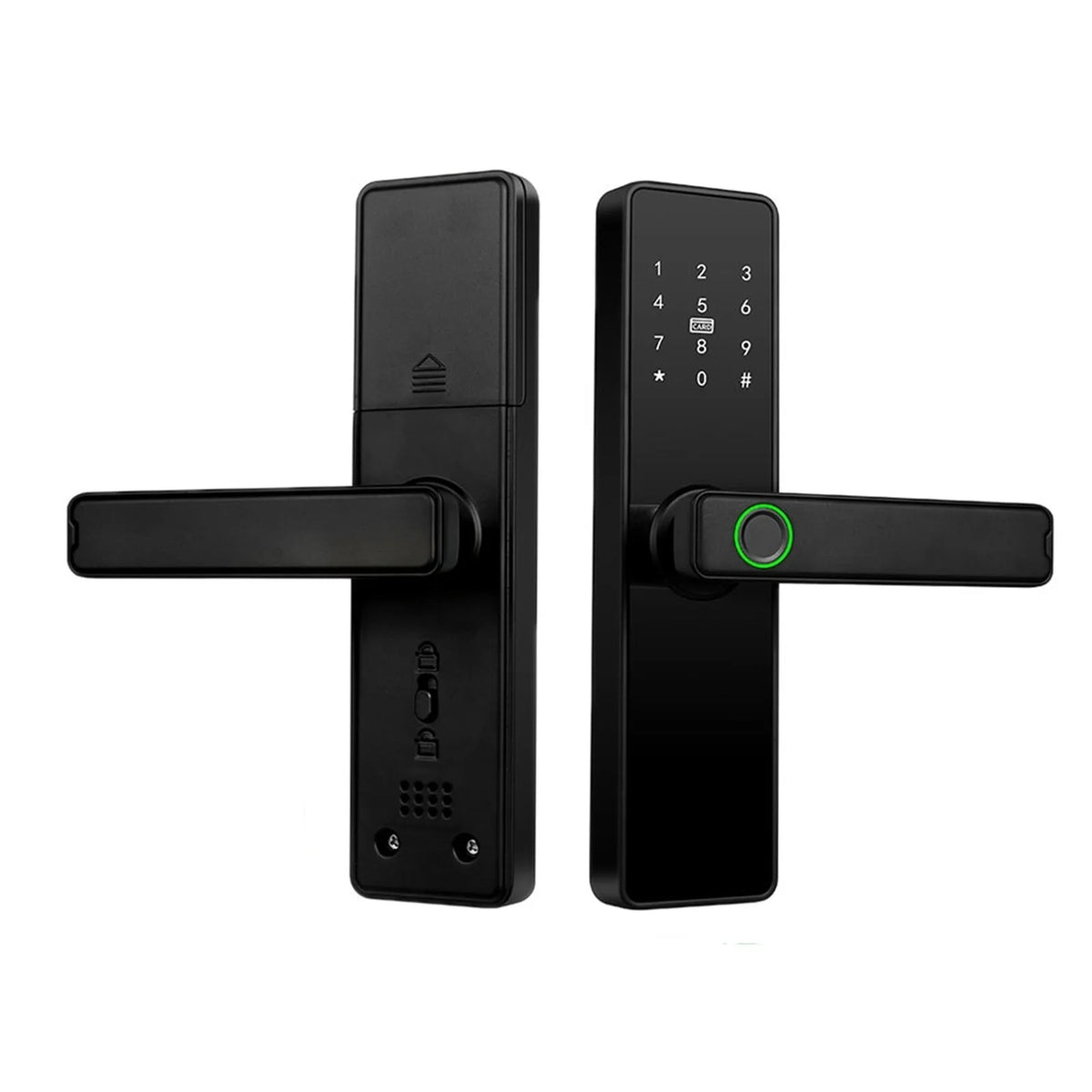 Biometric Fingerprint Door Lock Black Smart Lock App Remote Unlocking Keyless ,Corrosion-Resistant