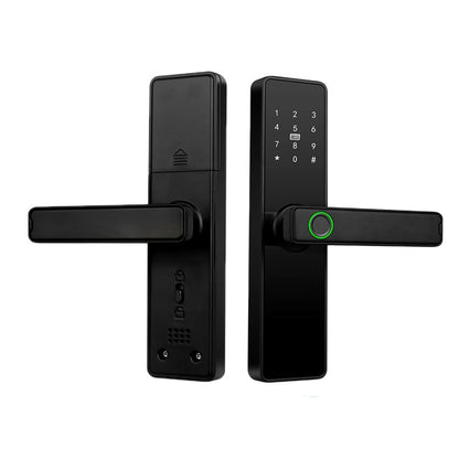 Biometric Fingerprint Door Lock Black Smart Lock App Remote Unlocking Keyless ,Corrosion-Resistant
