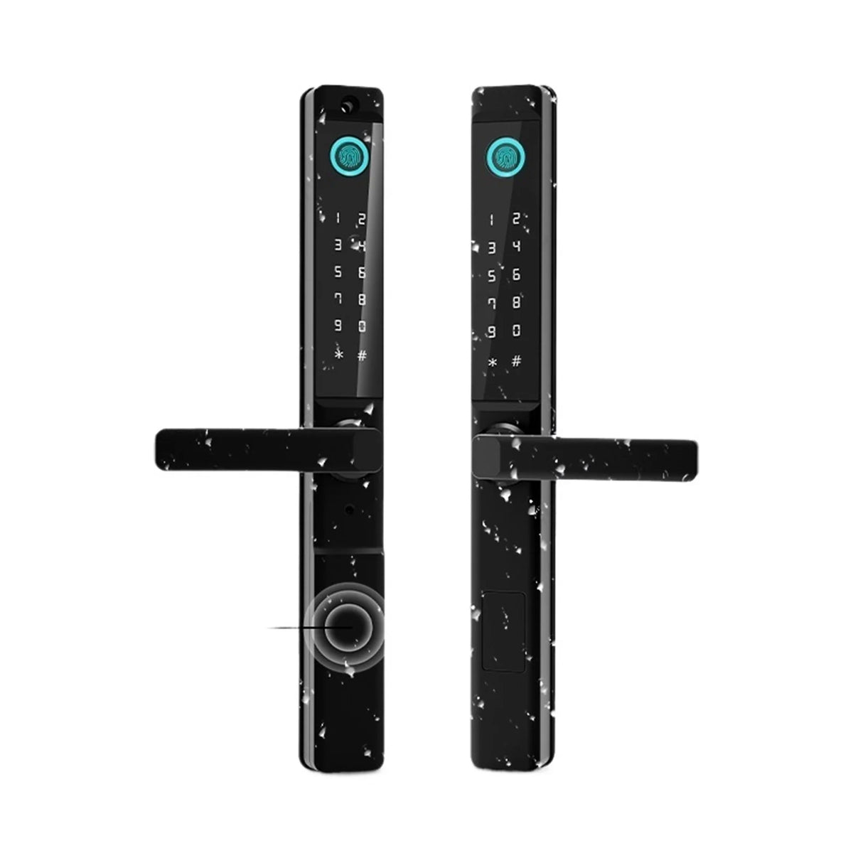Fingerprint Double Two Side Waterproof Outdoor Smart Door Lock SUS Material for Slim Aluminum Swing Sliding Lock ,Corrosion-Resistant