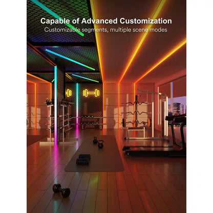 16 Ft. Hardwired Smart Integrated LED Strip Lights, RGBCW LED Strip Light Work with Alexa Smart Color Segmented Control