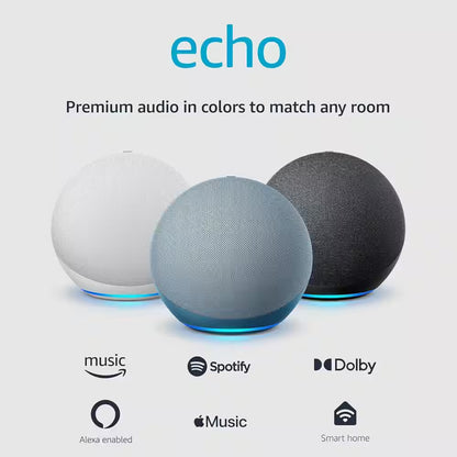 Echo (4Th Gen) with Premium Sound, Smart Home Hub, and Alexa - Twilight Blue